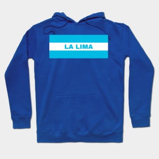 La Lima City in Honduras Flag Colors Hoodie